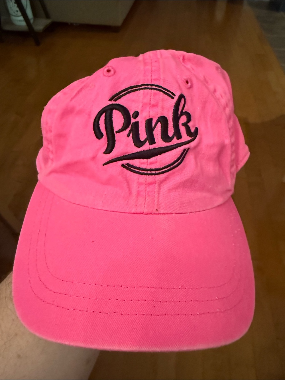 PINK Victoria's Secret Neon Pink Logo Baseball Cap